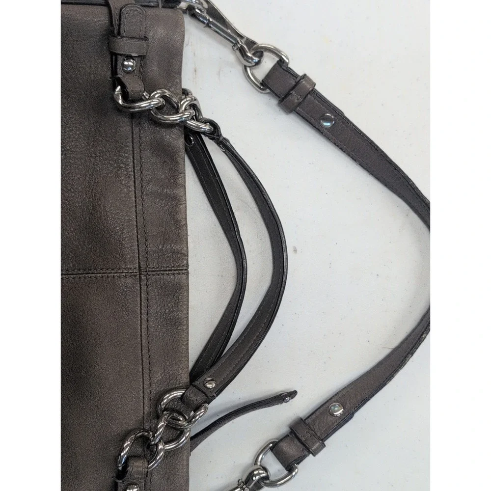 Coach Madison Brook Hobo Bag Taupe Silver 14142M Soft Leather No Crossbody Strap